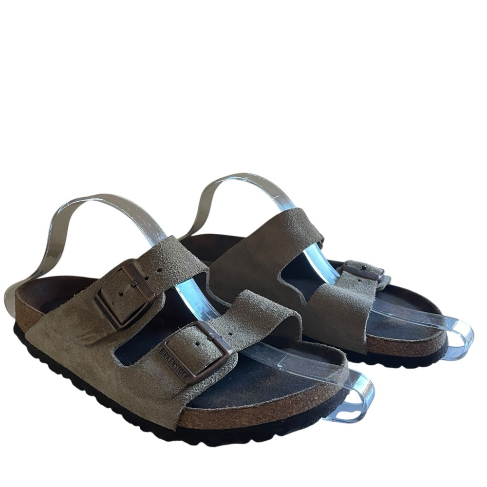 Birkenstock Arizona sandals in a taupe or beige suede leather size 5-5.5 or 36 - Picture 3 of 15